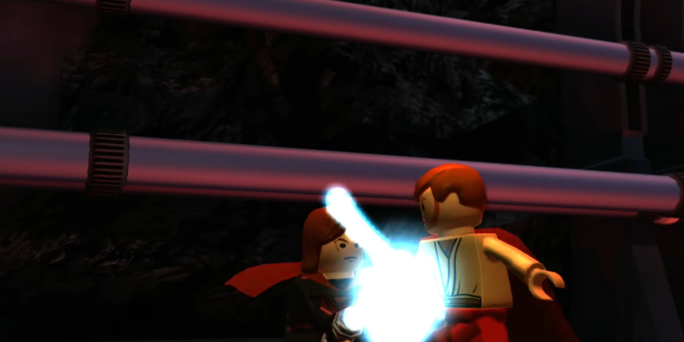 Obi-Wan and Anakin beginning their fight