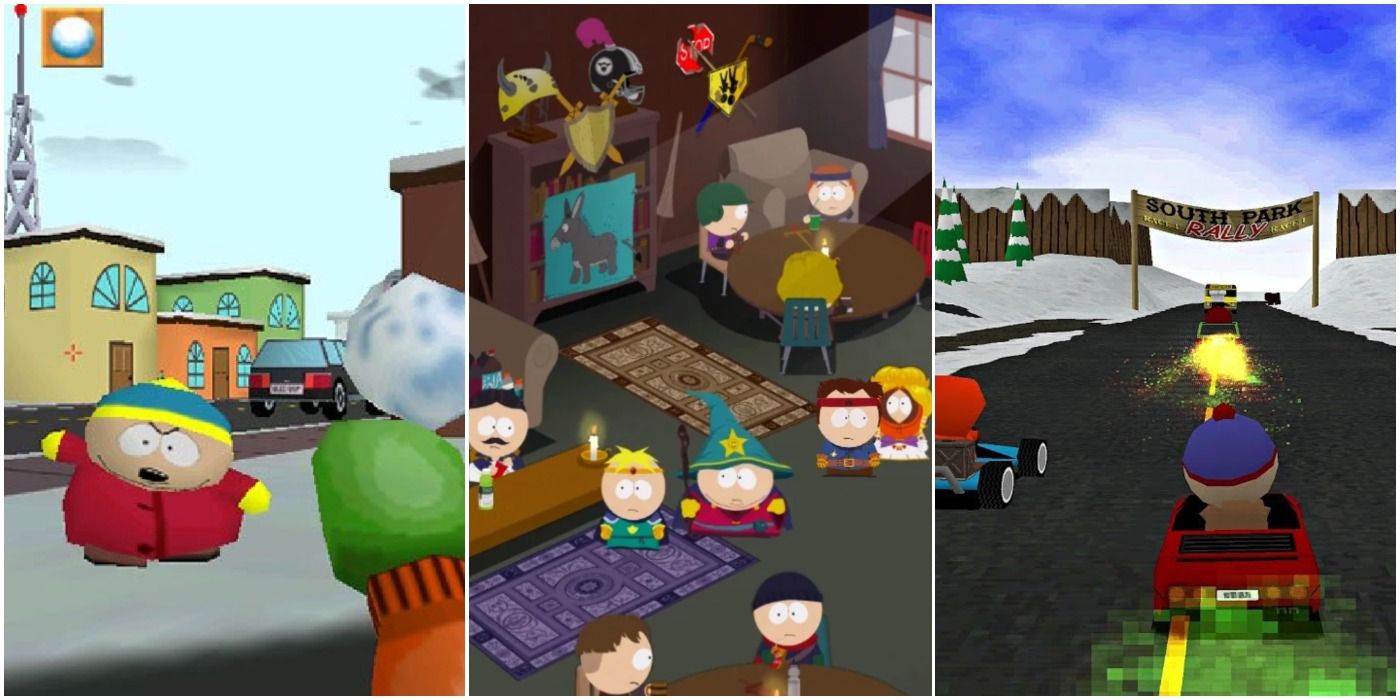 South Park Video Games South Park 64 The Stick Of Truth South Park Rally Trio Header