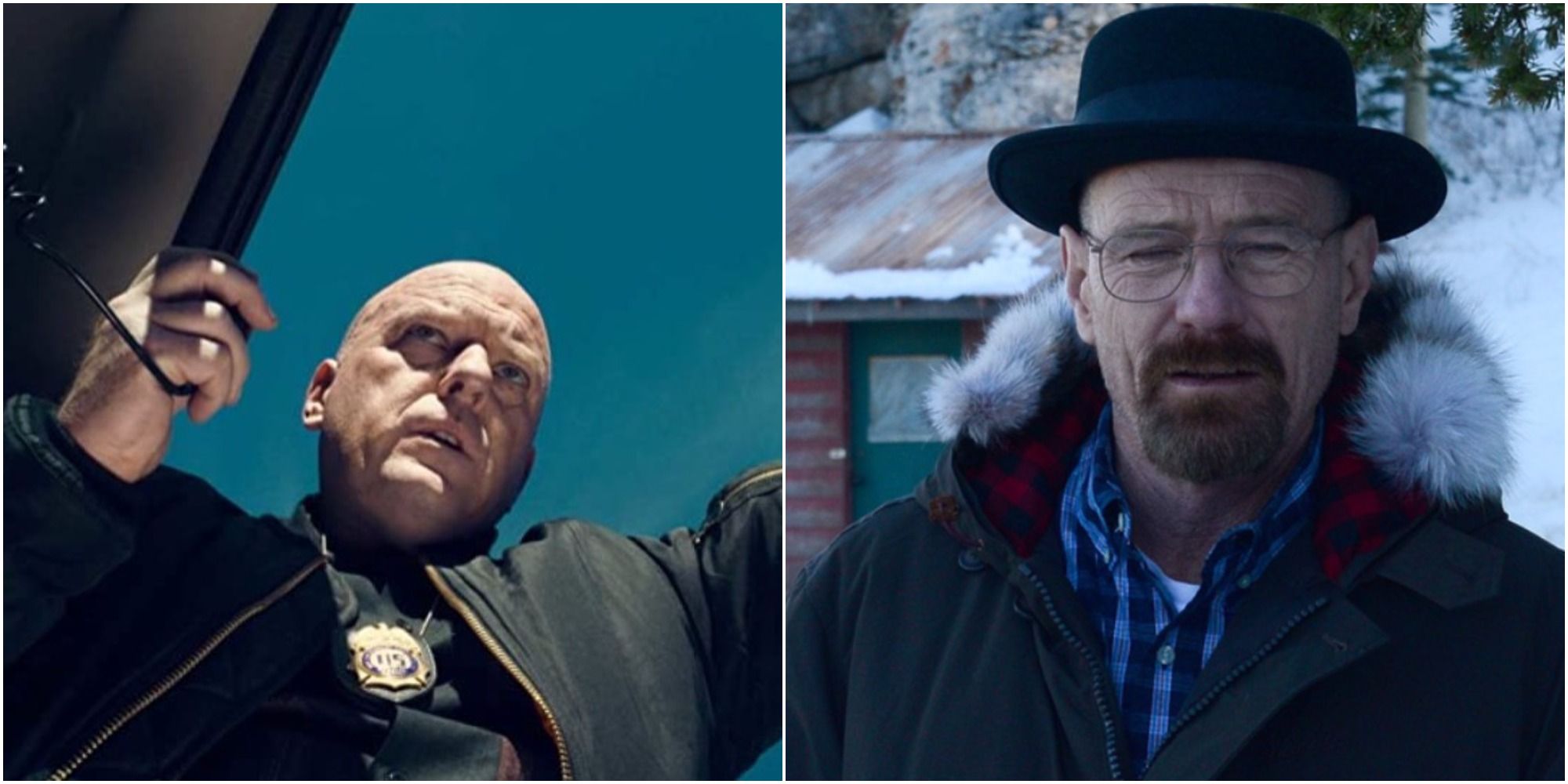 Split Image showing Hank and Walter in Breaking Bad