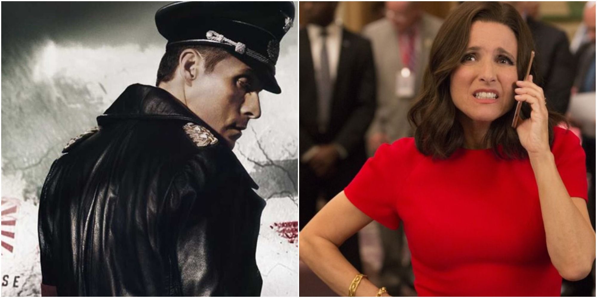 Split Image showing John Smith in TMITHC and Selina Meyer in Veep