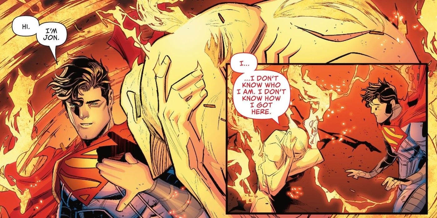 Jonathan Kent introduces himself to a fire-powered metahuman