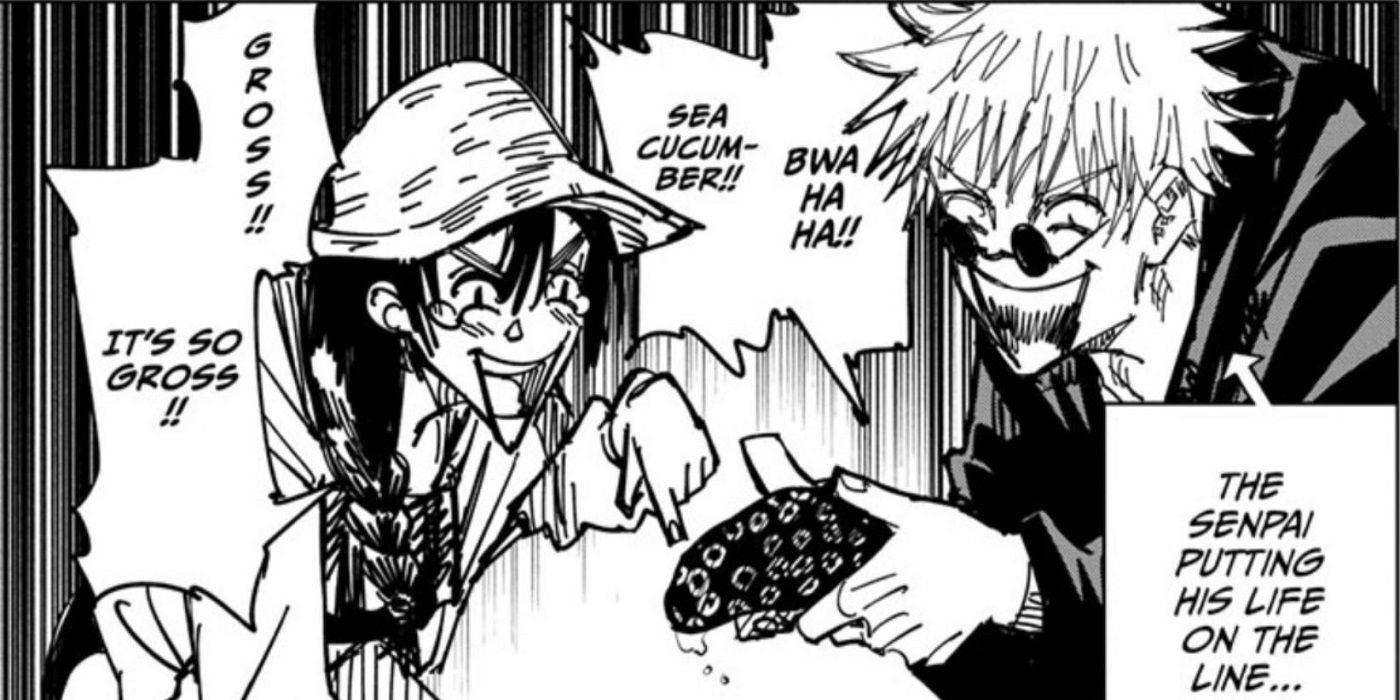 Gojo Plays with Sea Cucumber