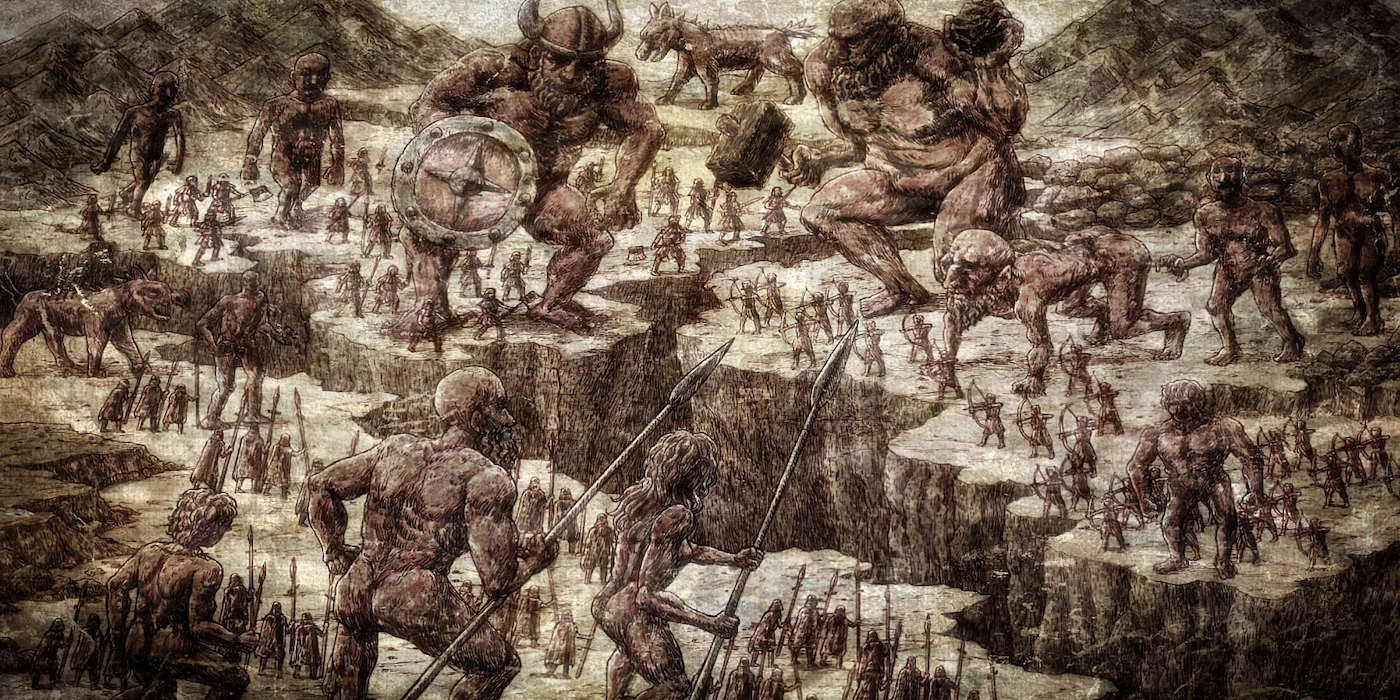 The Great Titan War in Attack on Titan
