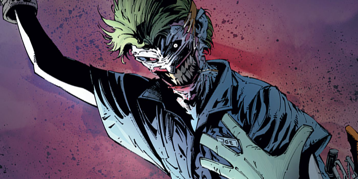 The Joker wearing his own face in Death of the Family