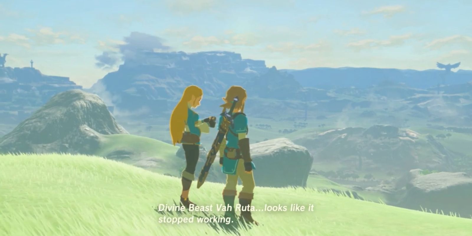 The Legend Of Zelda Breath Of The Wild Ending Zelda Mentions Broken Vah Ruta Screenshot