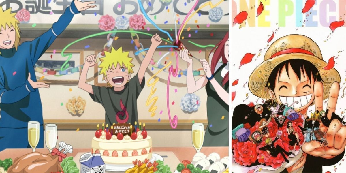 Naruto and Luffy on their birthdays