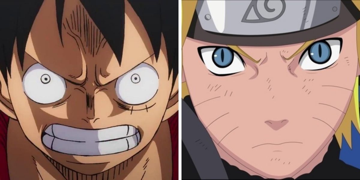 Naruto and Luffy being serious