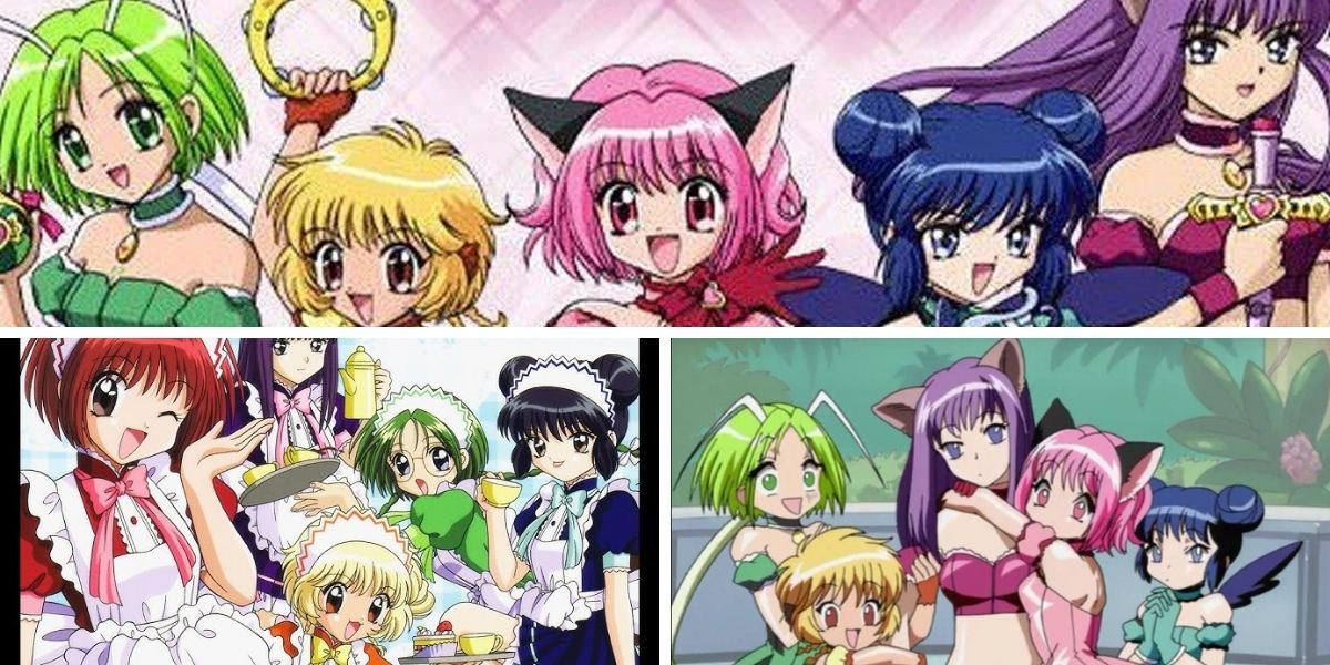 Images feature the Mews from Tokyo Mew Mew