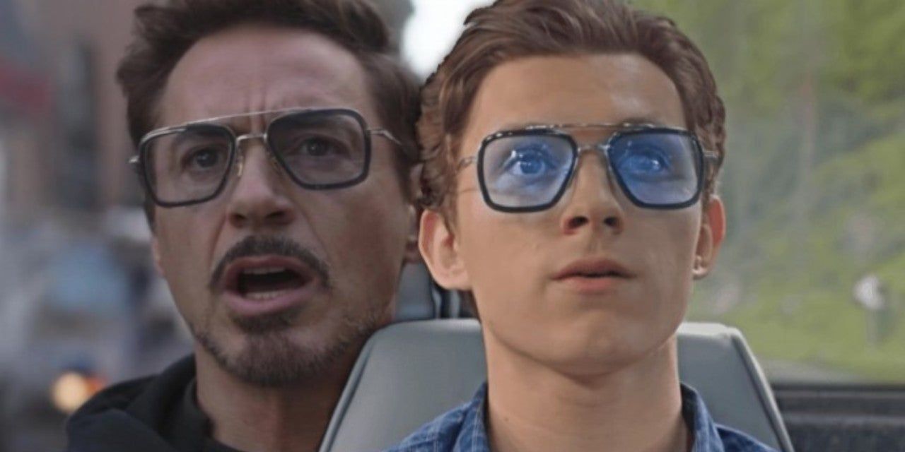 Tony & Peter both wearing Stark-tech sunglasses MCU