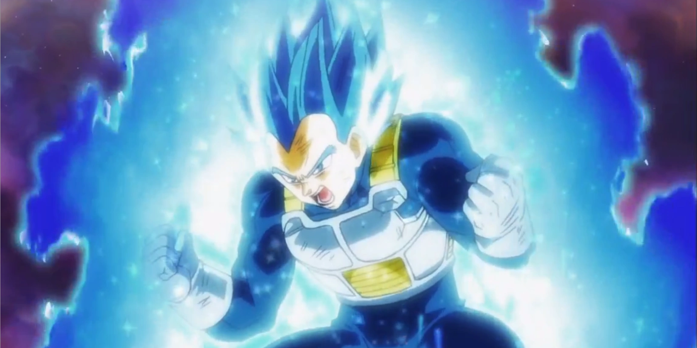 Vegeta uses Super Saiyan Blue Evolved in Dragon Ball Super