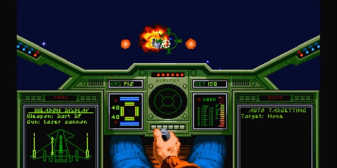 Wing Commander Blowing Up An Enemy Fighter