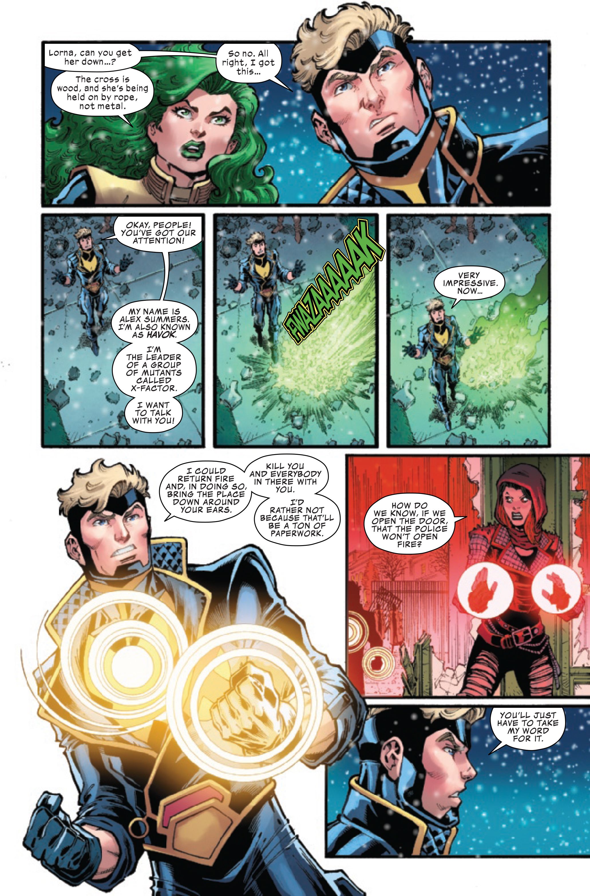 Page 3 of X-Men Legends #6, by Peter David, Todd Nauck, Rachelle Rosenberg and VC's Joe Caramagna.