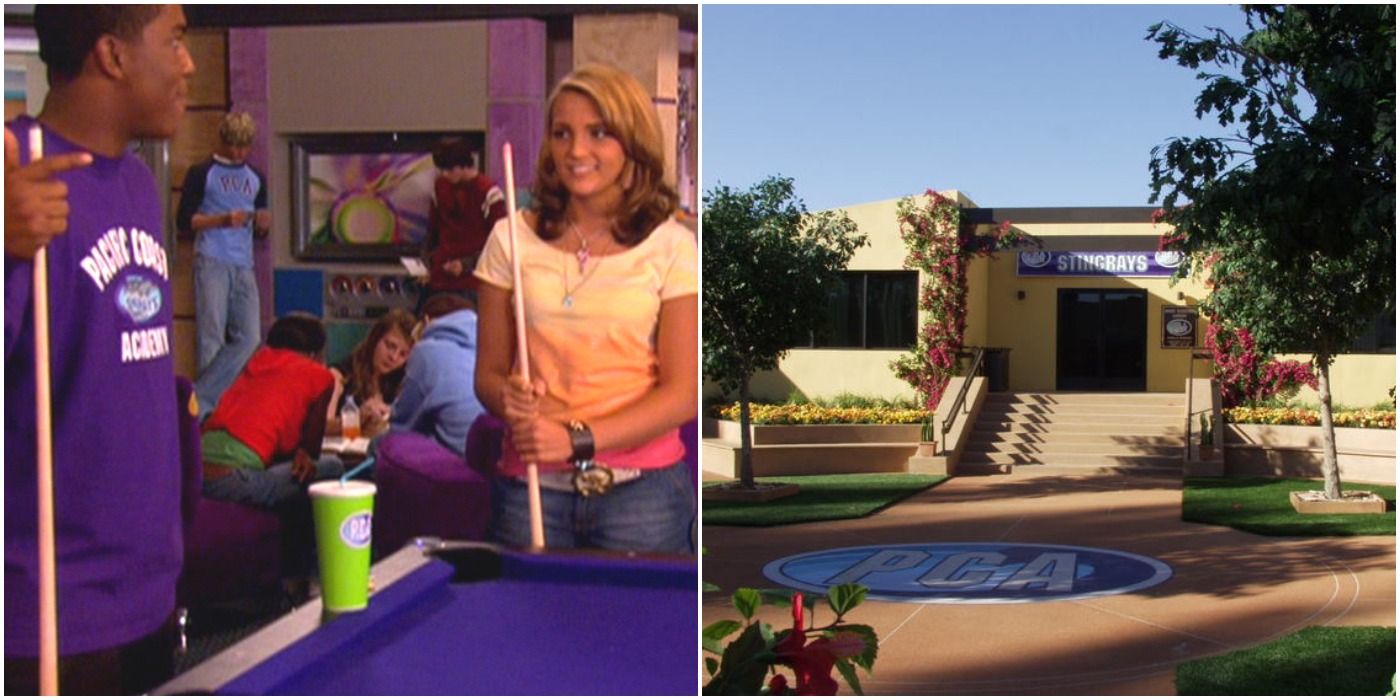 Zoey and Michael playing pool at PCA from Zoey 101
