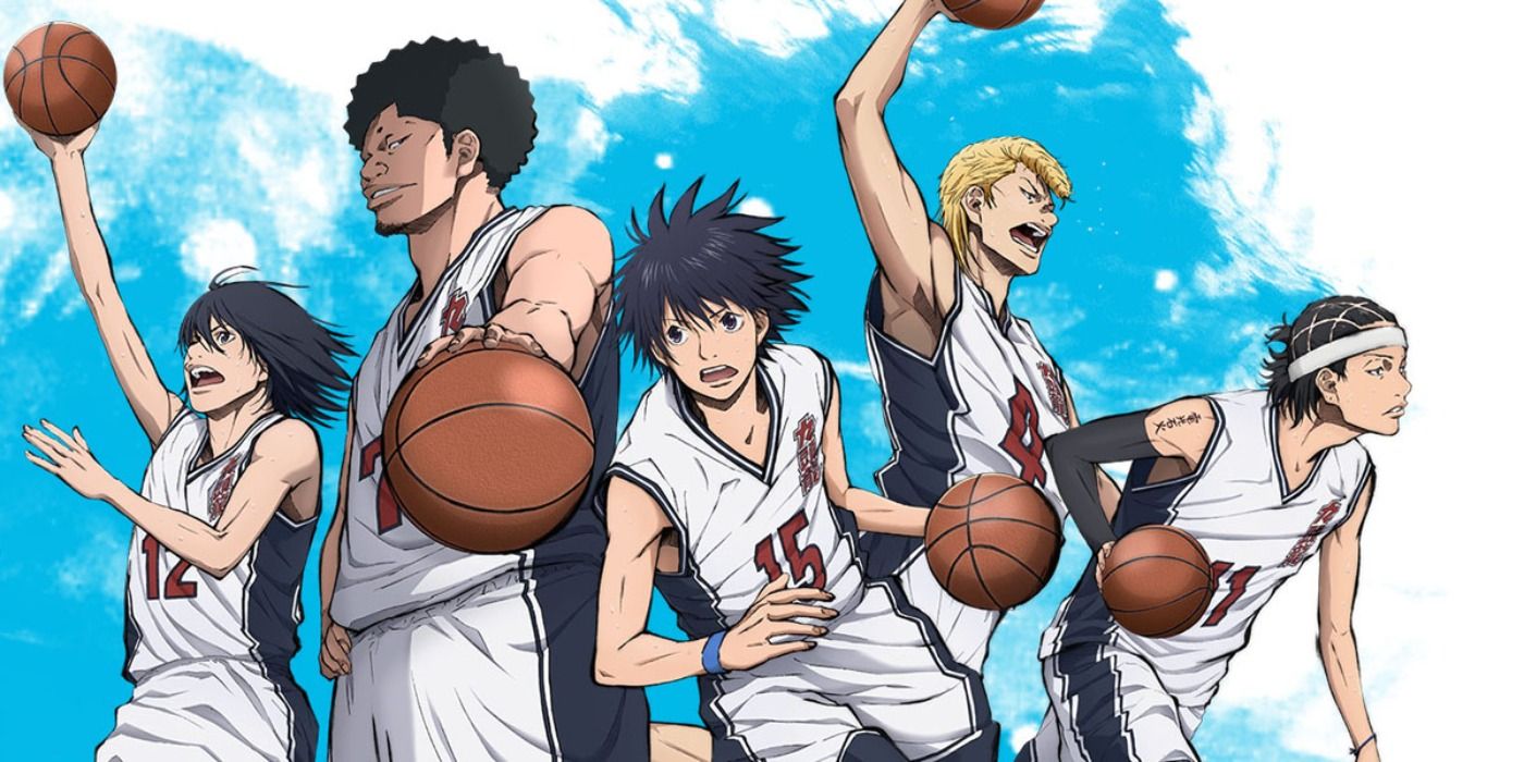 Sora and his basketball team from Ahiru No Sora.