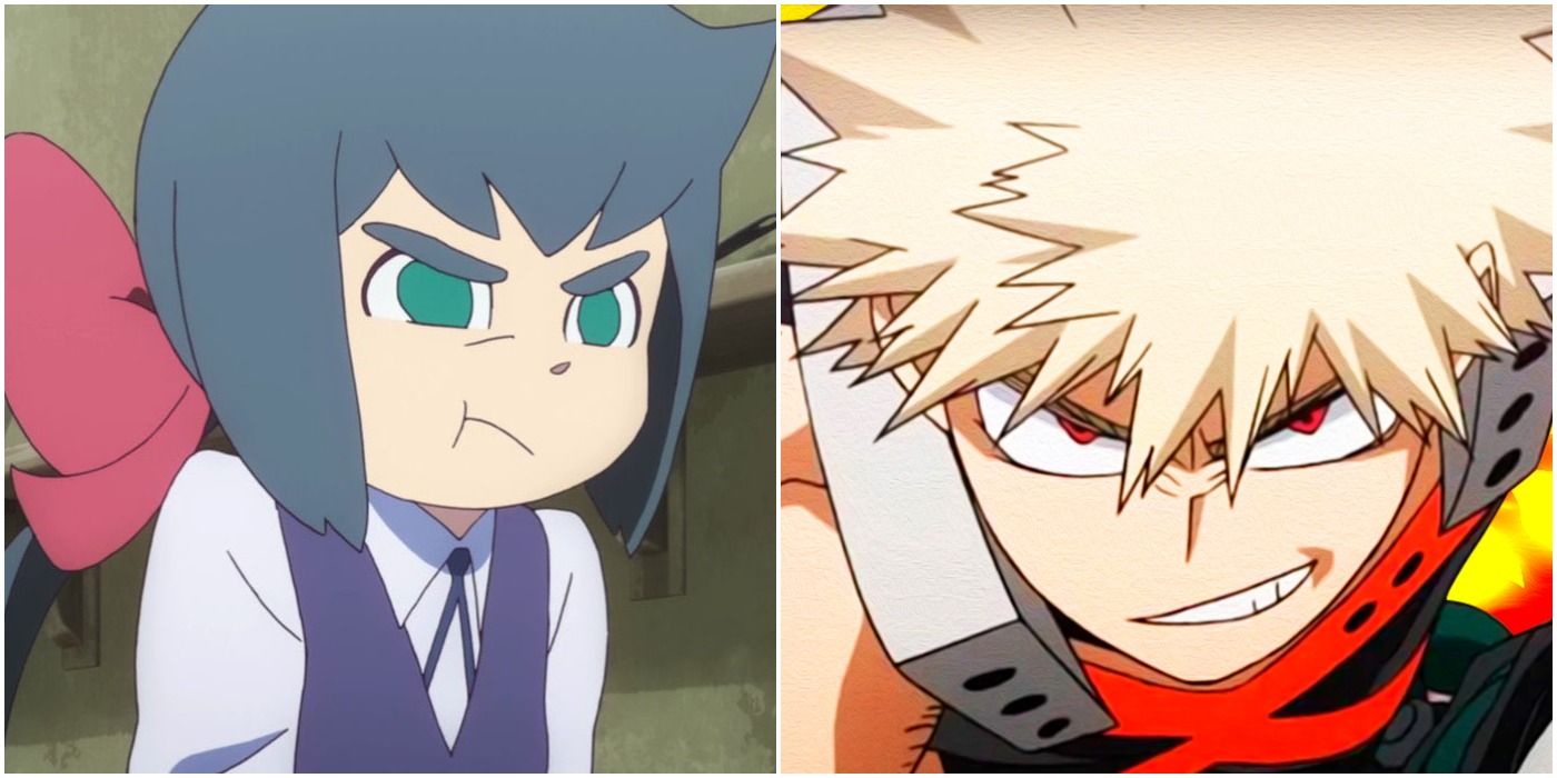 constanze from little witch academia and bakugo from my hero academia