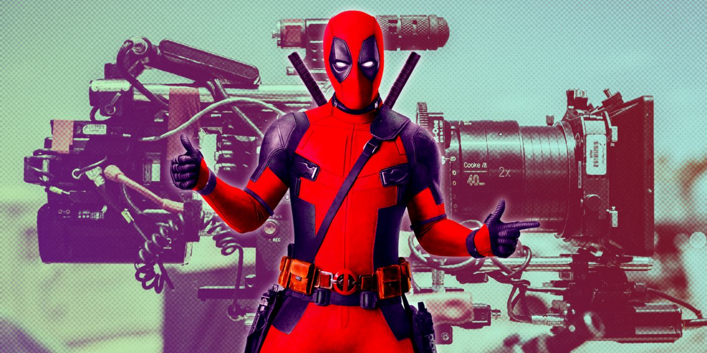 Deadpool over a picture of a camera