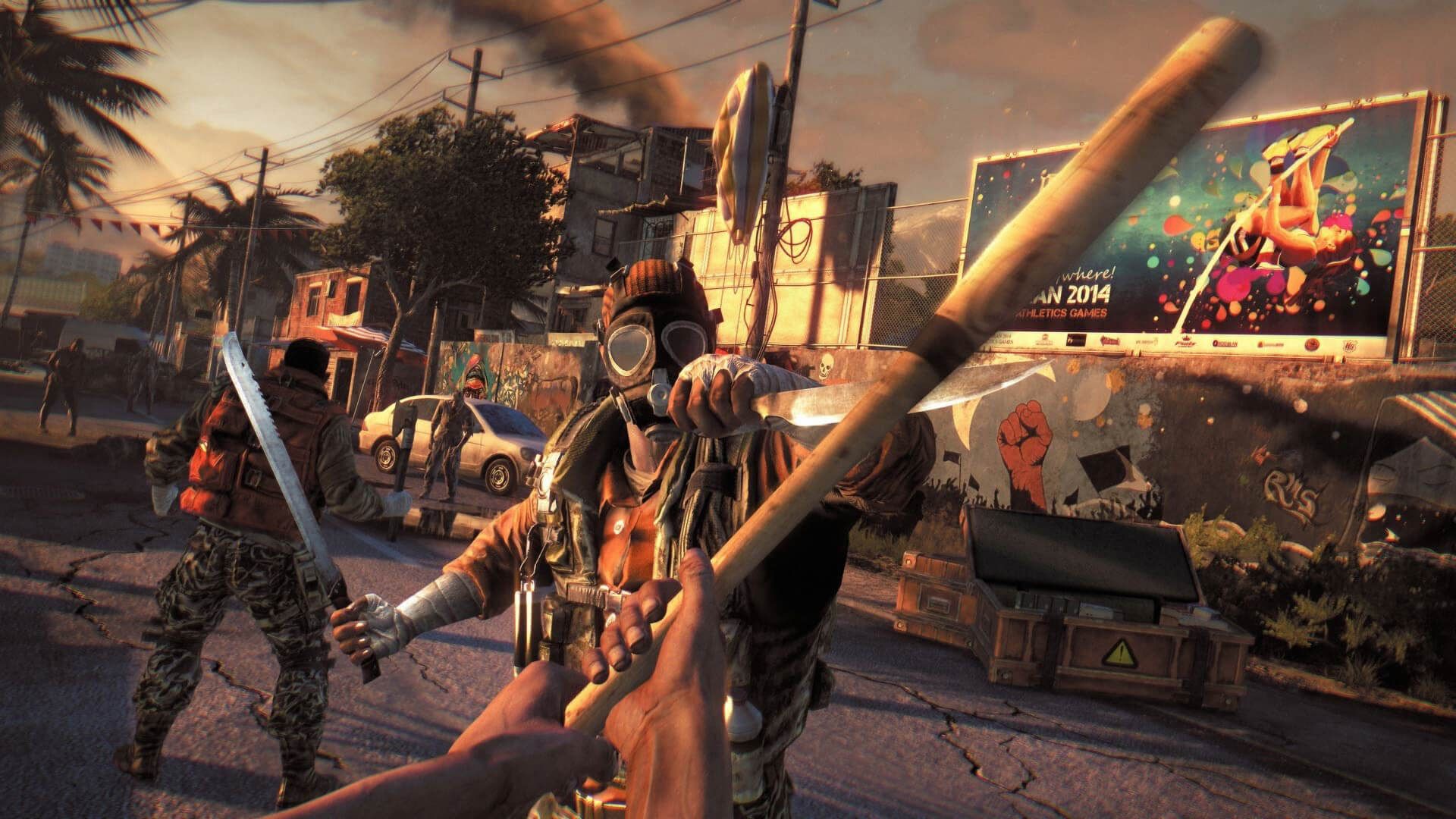dying light zombies melee combat first person