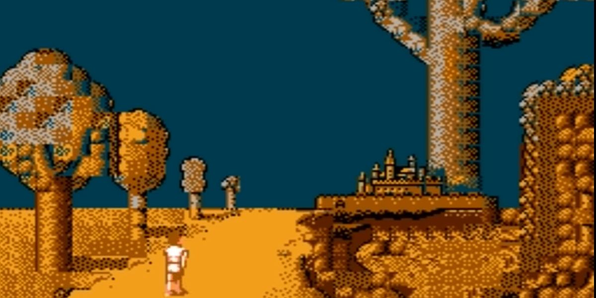 Faxanadu gameplay opening scene