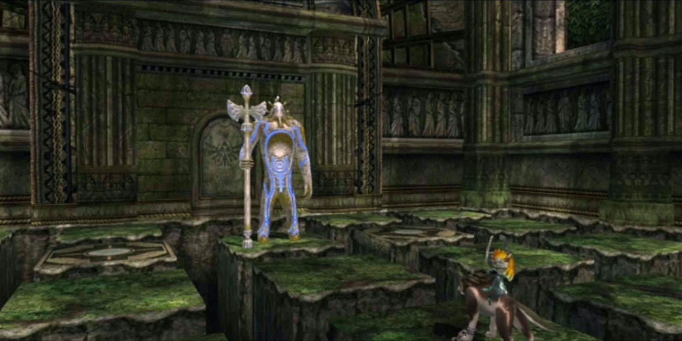 legend of Zelda twilight princess guardian statue