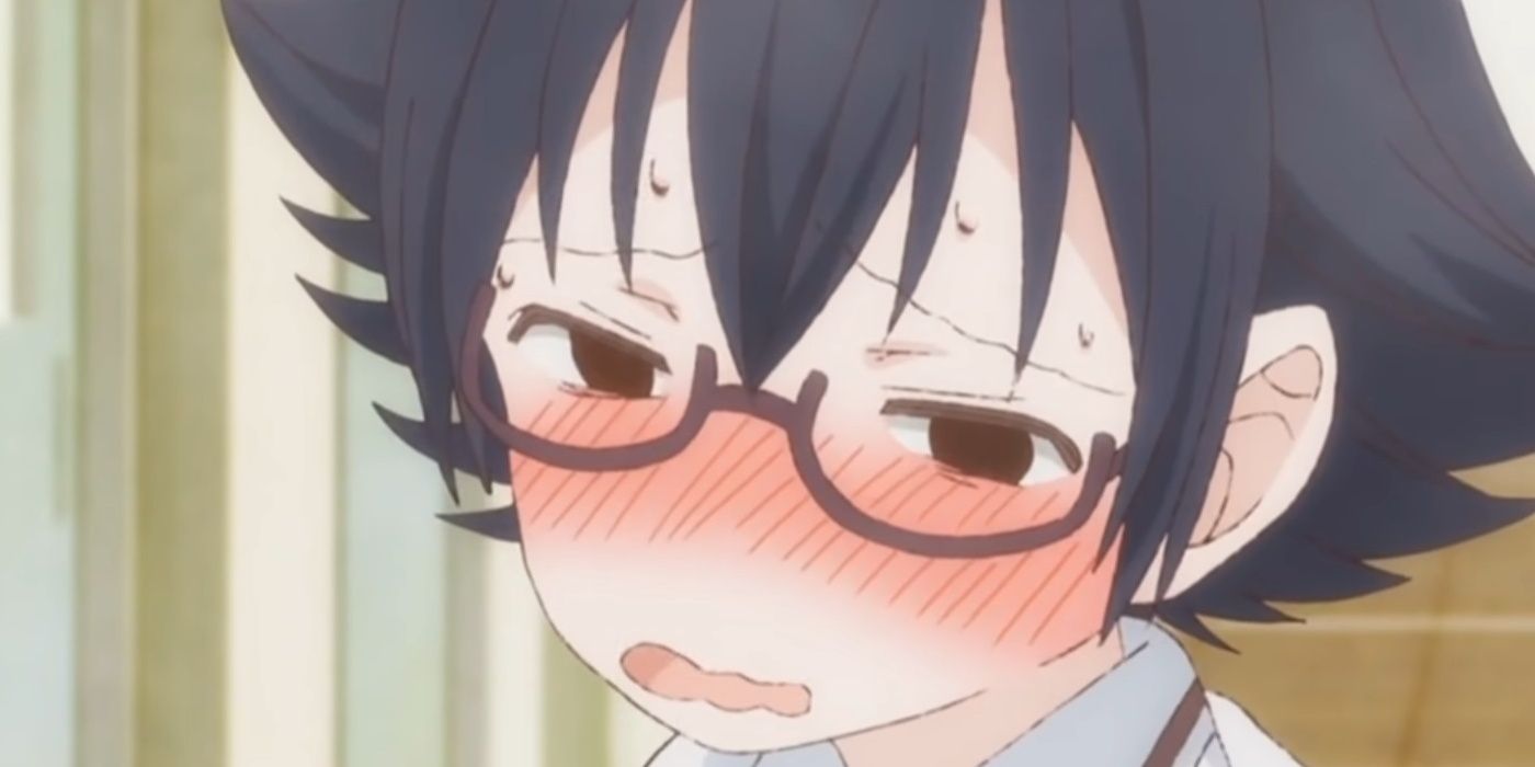 anime charcater sweating from asobi asobase
