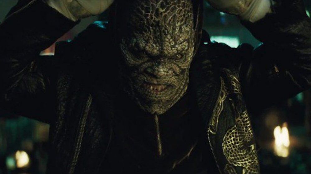 An image of Killer Croc in a scene from Suicide Squad.