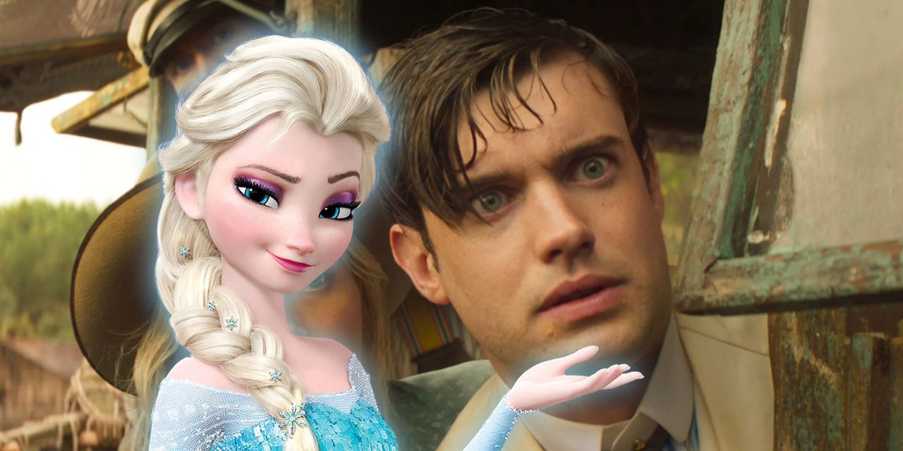 Elsa from Frozen over Jack Whitehall in Jungle Cruise