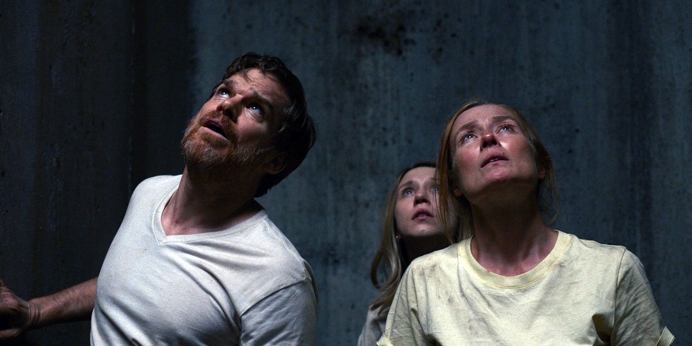 John's family is trapped inside an unfinished bunker in John and the Hole