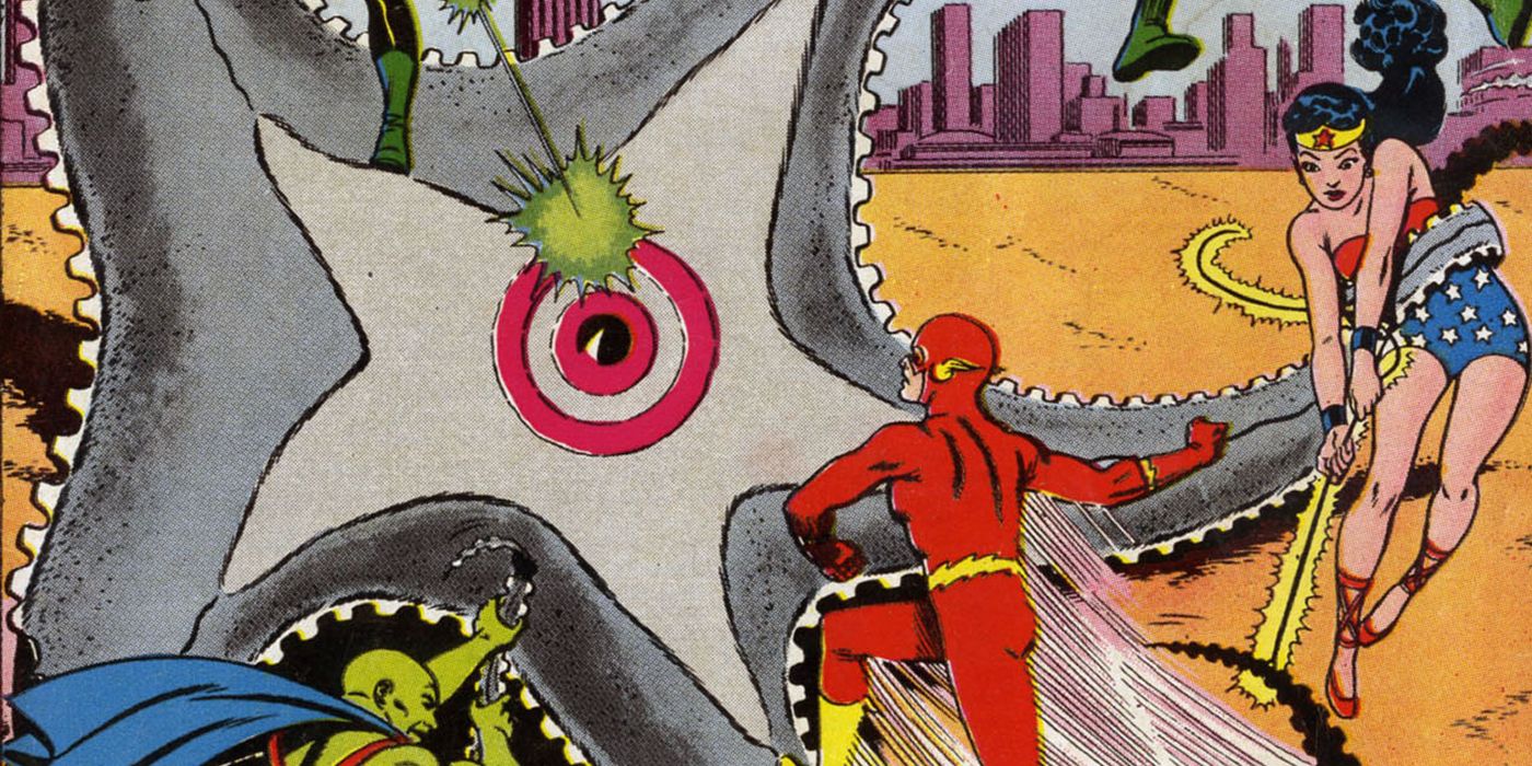 Flash, Martian Manhunter and Wonder Woman fight Starro