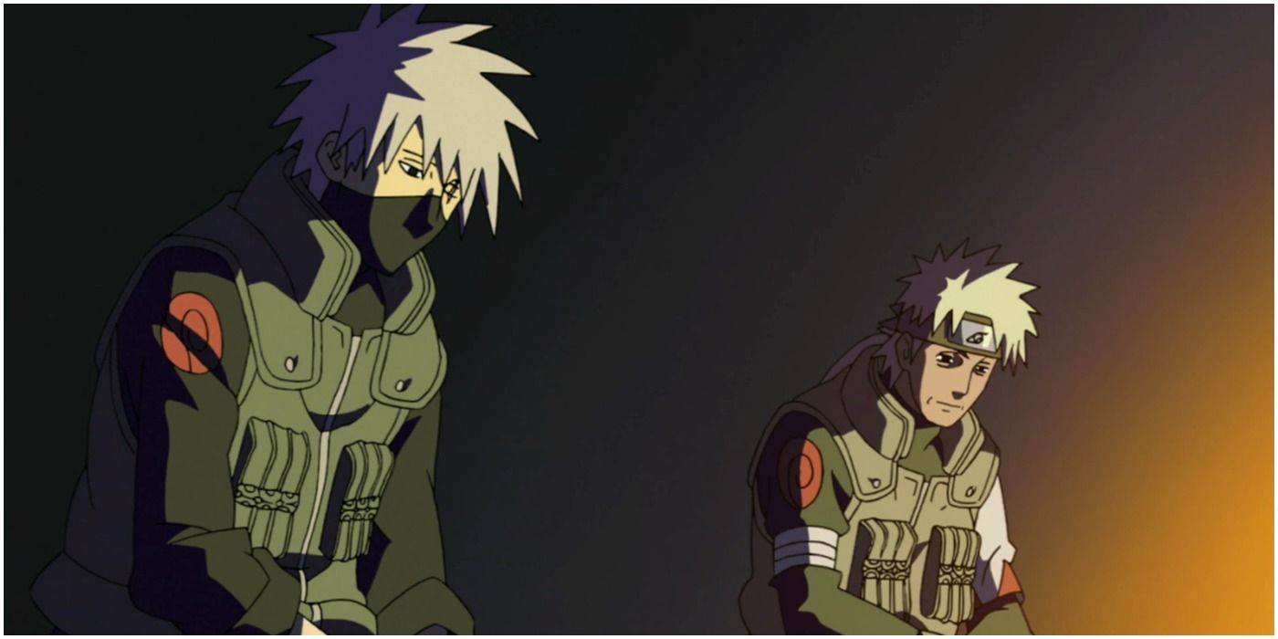 After being killed by Pain, Kakashi sits next to the spirit of his father and has a chat about life, meaning, and forgiveness
