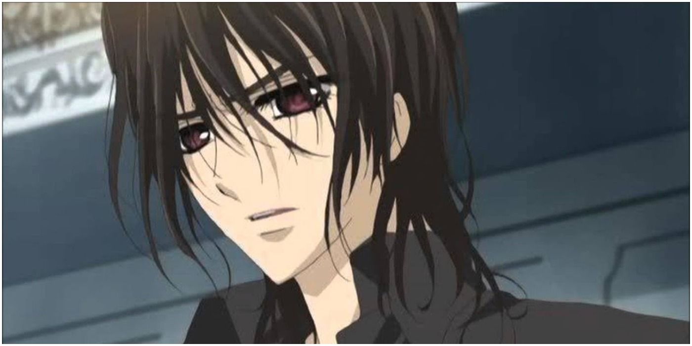 A concerned Kaname Kuran looks down from Vampire Knight.