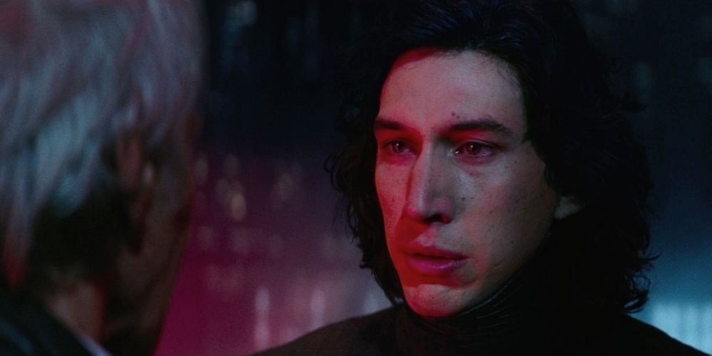 Kylo Ren looking at his father