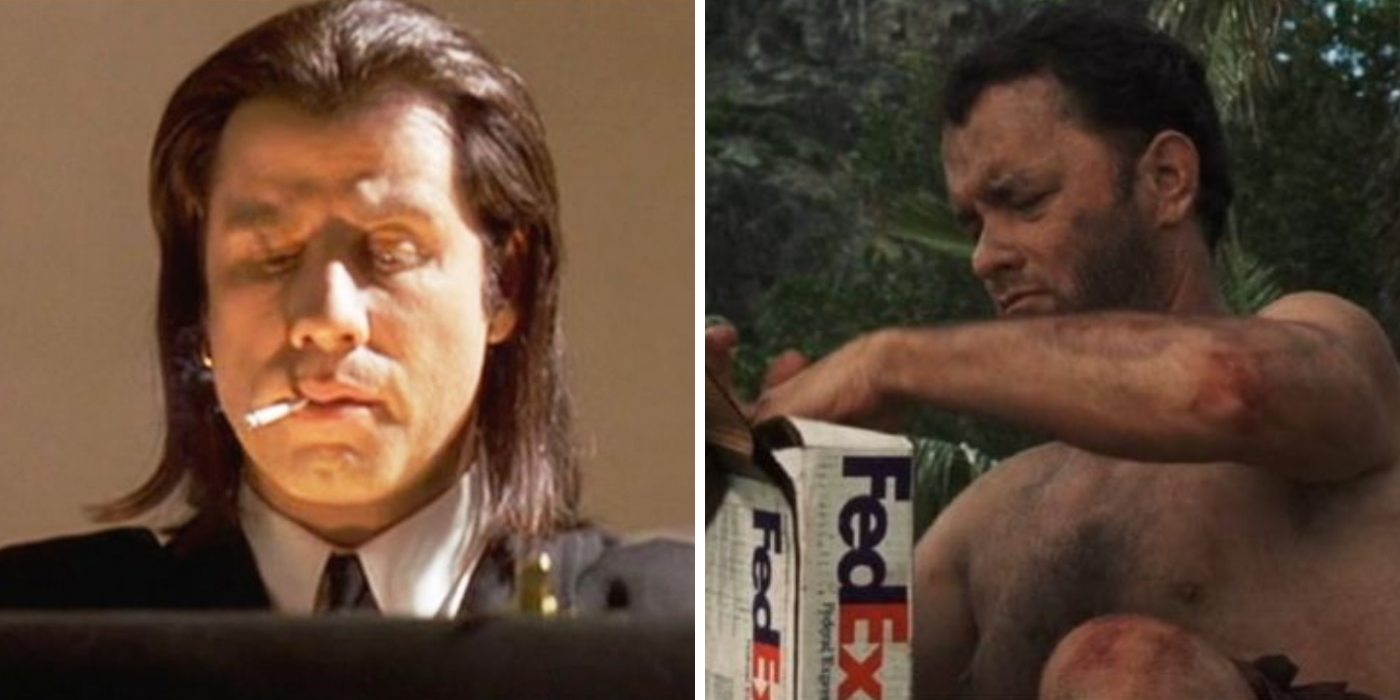 John Travolta in Pulp Fiction & Tom Hanks in Cast Away