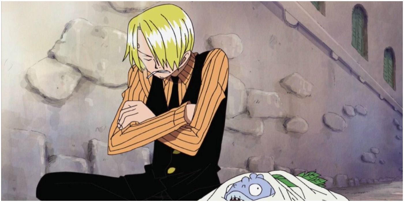 Sanji trying to figure out where Robin disappeared to