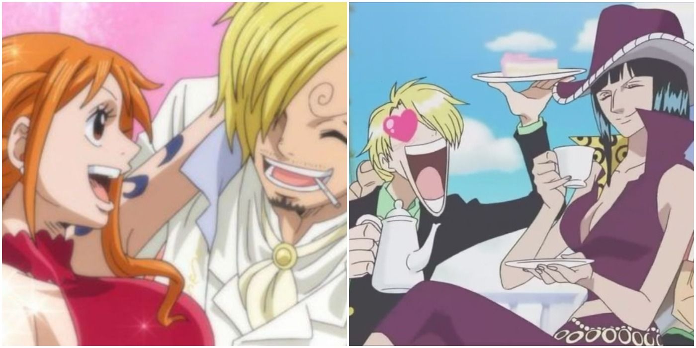 Sanji Catches Nami Whole Cake Sanji Serves Robin in One Piece