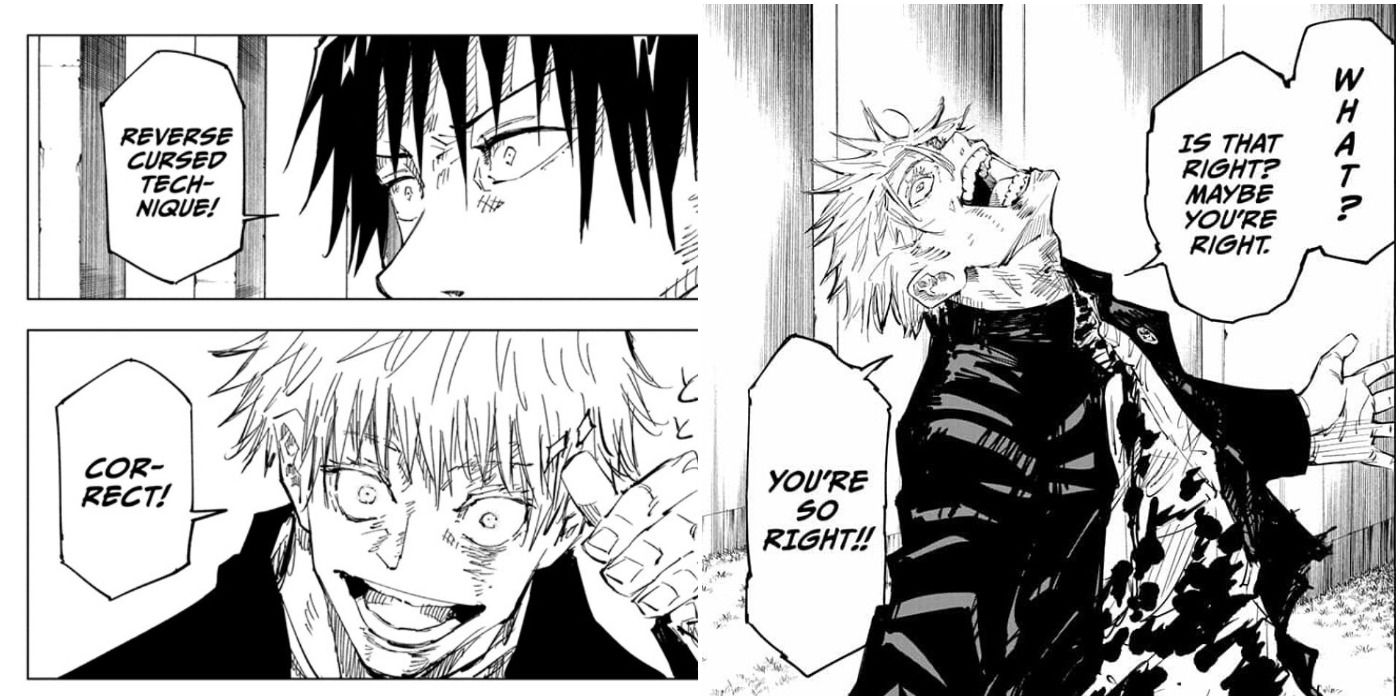 Gojo can use his reversed curse technique to heal himself Jujutsu Kaisen