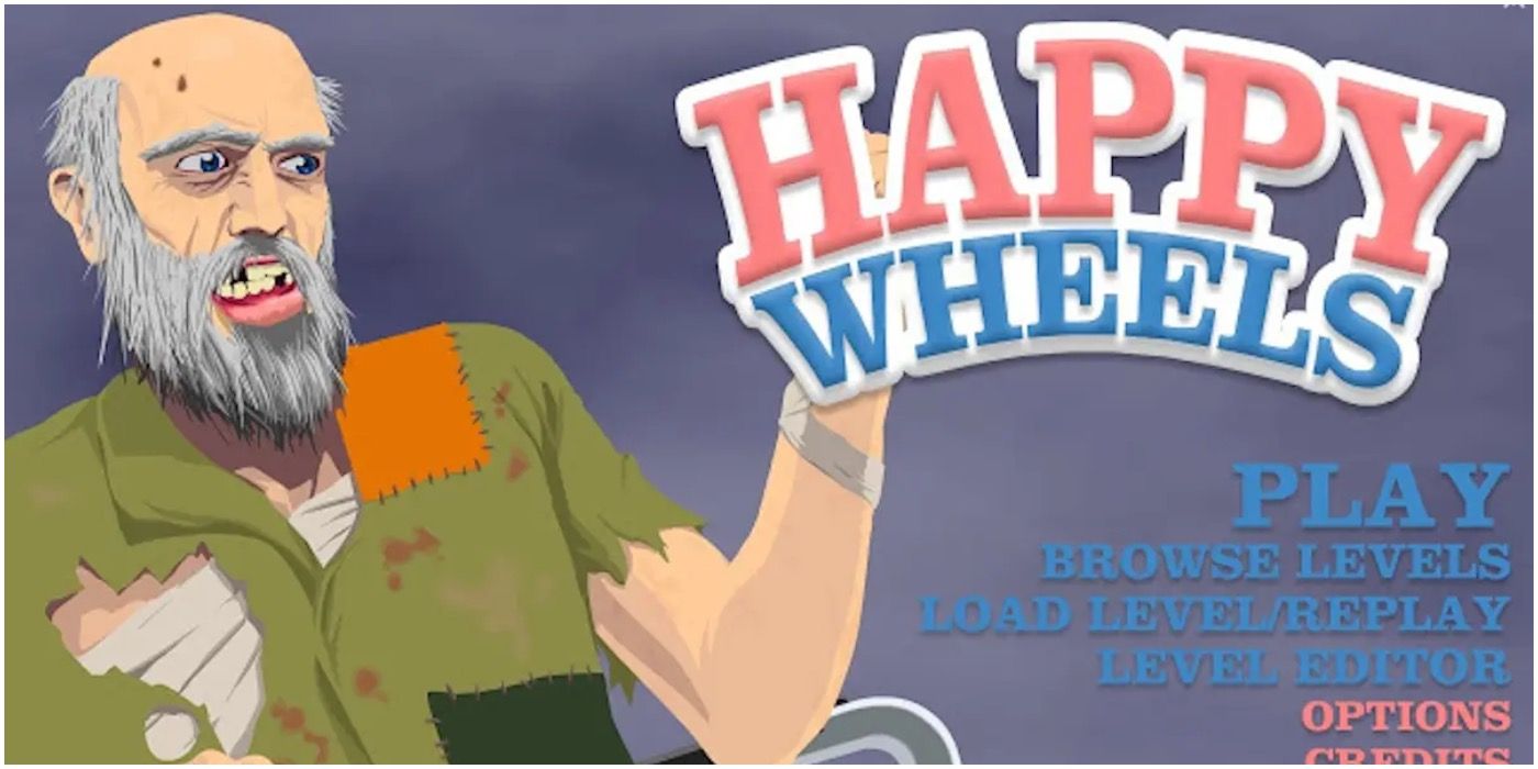 happy wheels title screen