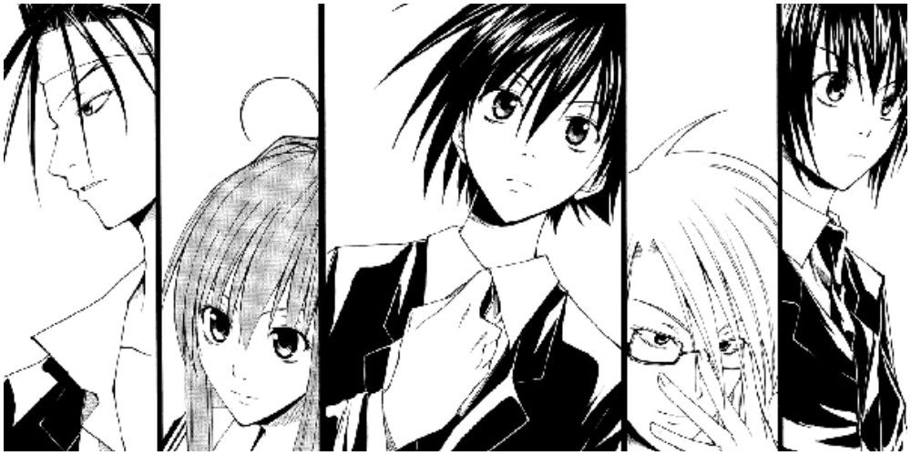 psycho busters character panels in the manga