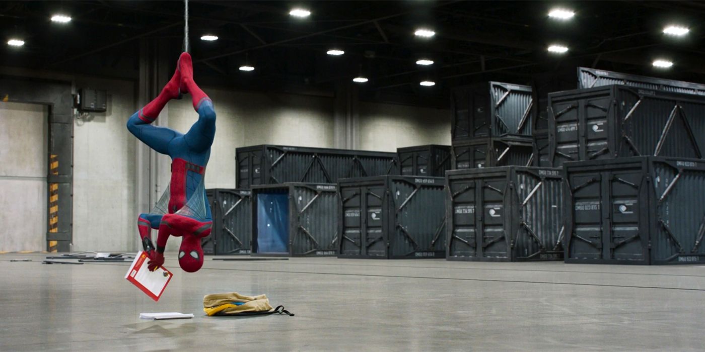 Peter Parker locked in Damage Control's Deep Storage Vault in Spider-Man: Homecoming