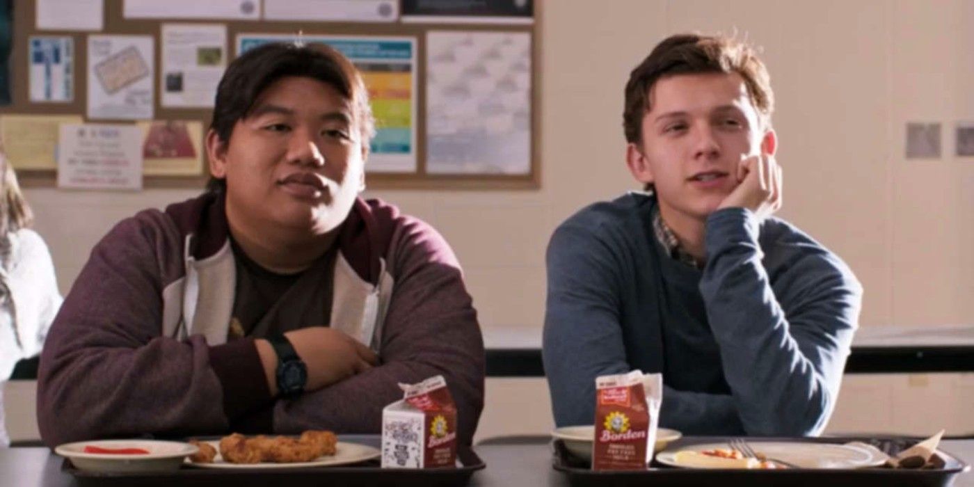 Peter and Ned at the school cafeteria