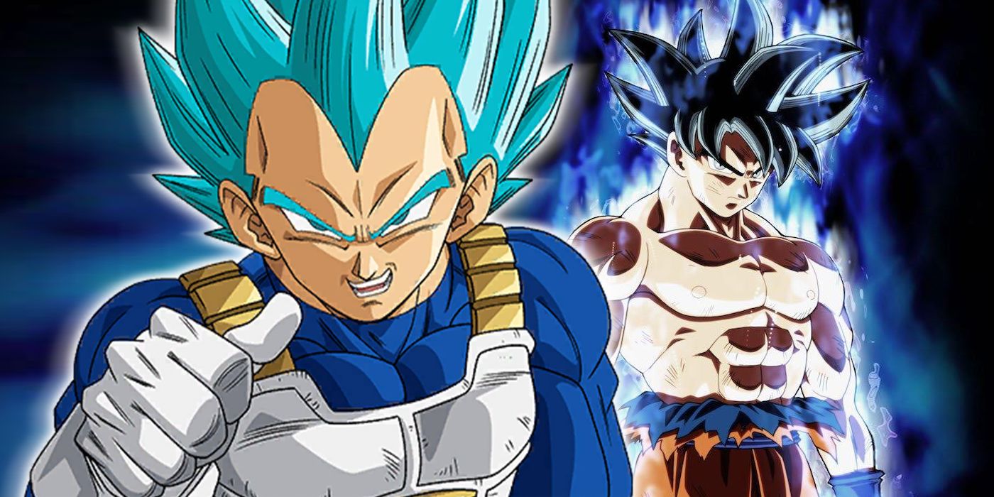 vegeta in front of goku from dragon ball super
