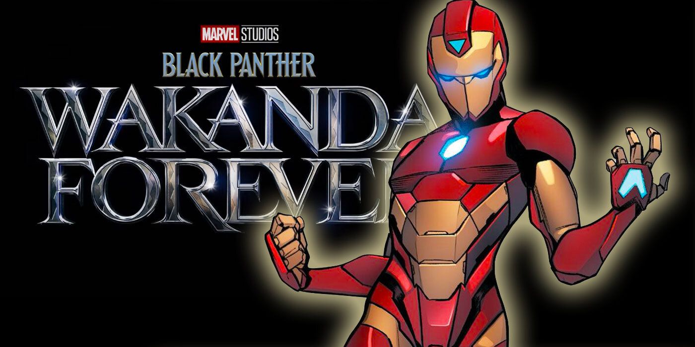 Ironheart over Black Panther Wakanda Forever logo