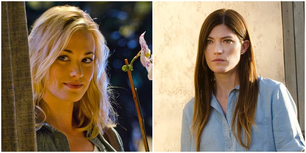 split image of two female characters from Dexter