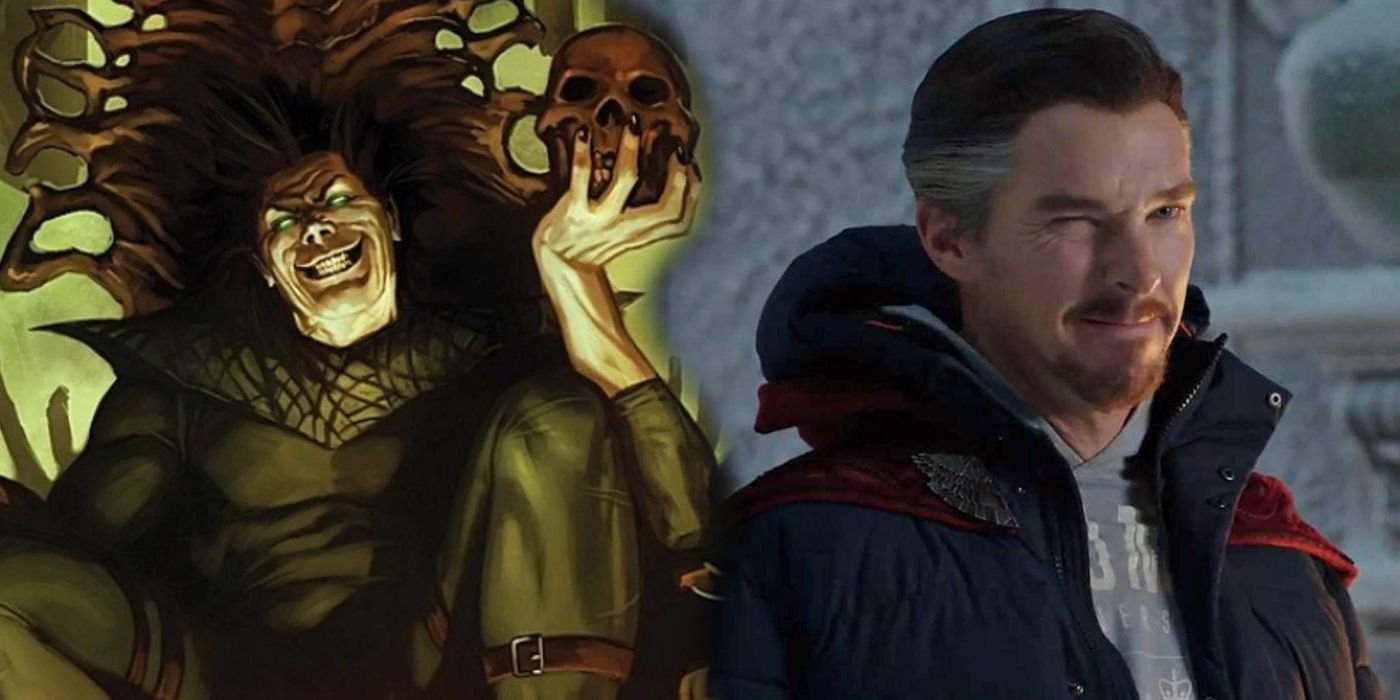 Nightmare and Doctor Strange split-image