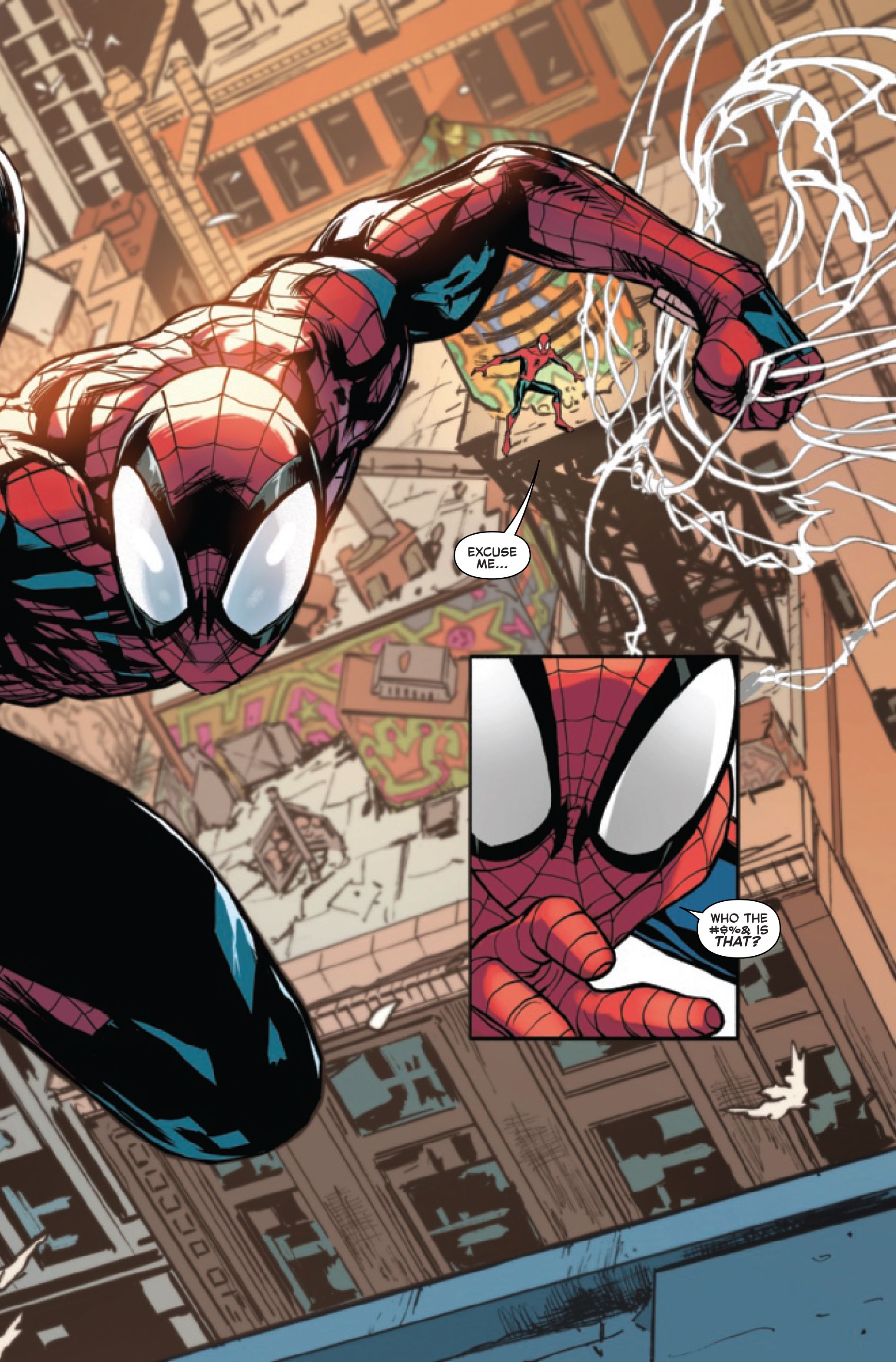 Amazing Spider-Man #75 page 6 by Zeb Wells and Patrick Gleason.
