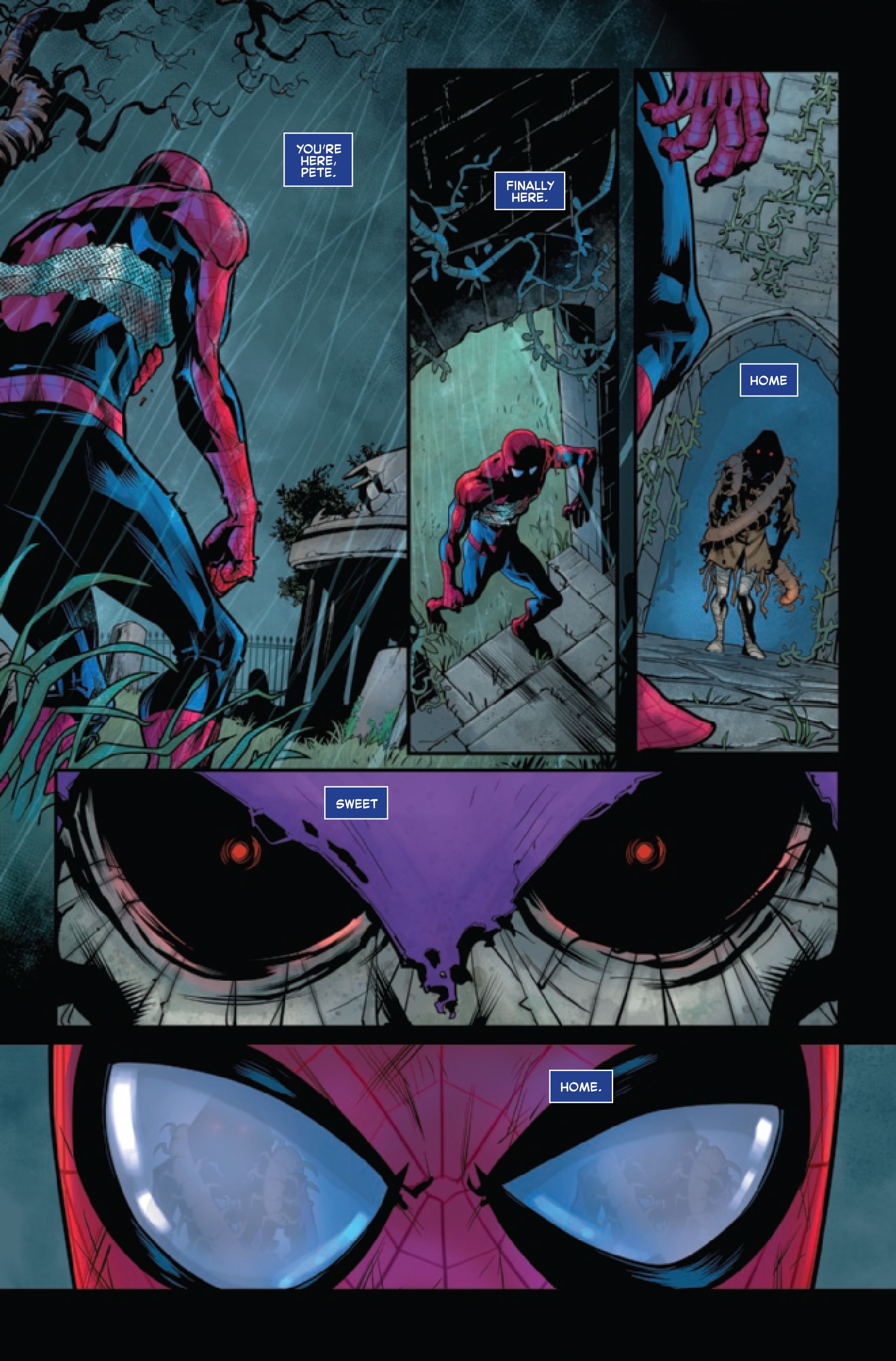Page 2 of Amazing Spider-Man #73, by Nick Spencer, Zé Carlos, Carlos Gómez and Marcelo Ferreira.