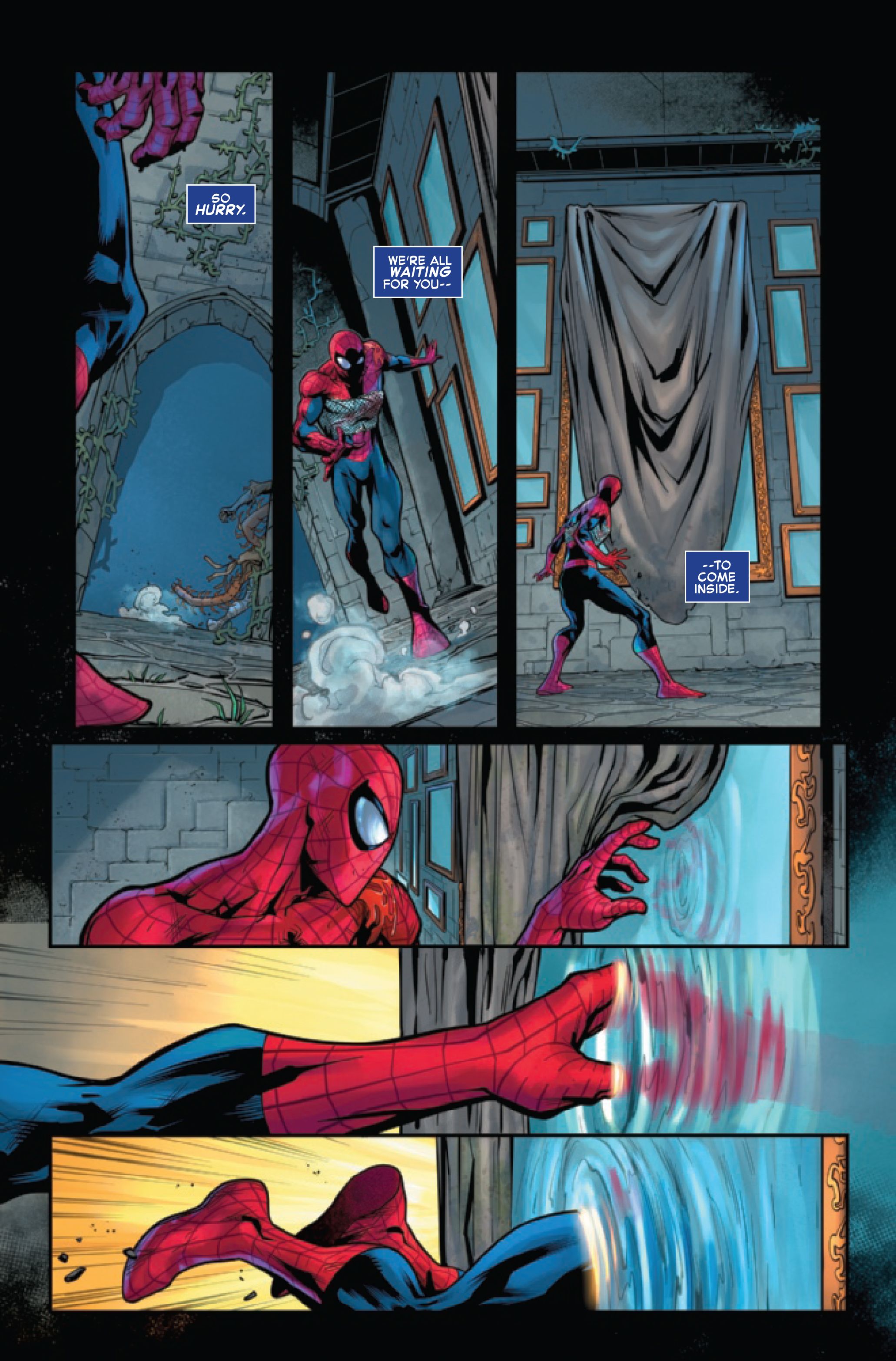 Page 3 of Amazing Spider-Man #73, by Nick Spencer, Zé Carlos, Carlos Gómez and Marcelo Ferreira.