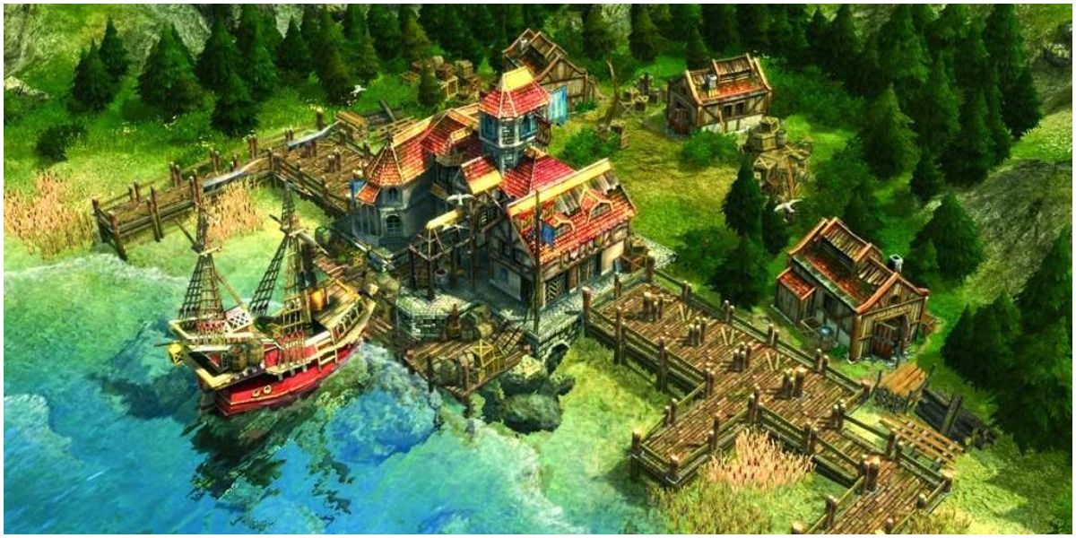 A settlement in Anno 1701 game