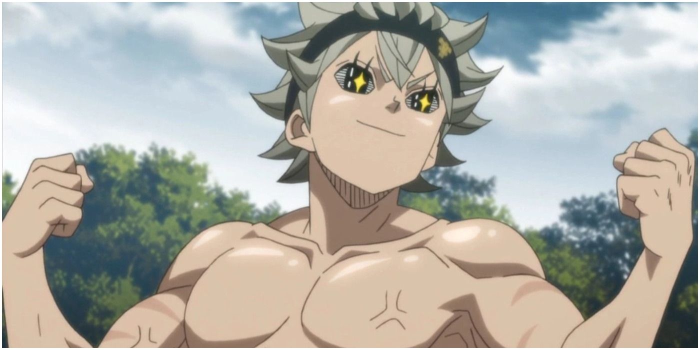 Asta flexing with stars in his eyes
