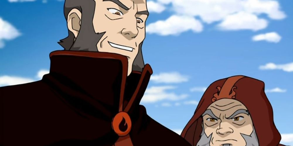 Avatar Zhao Discussing His Plan with Iroh