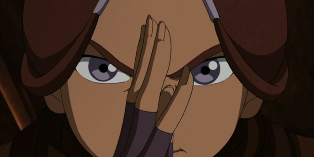 Avatar Closeup of Katara with Hand in Front of Her Face, Bloodbending